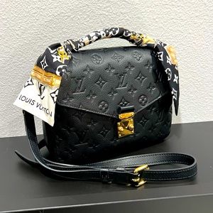 Louis Vuitton Pochette Metis Empreinte Black Leather Crossbody Bag